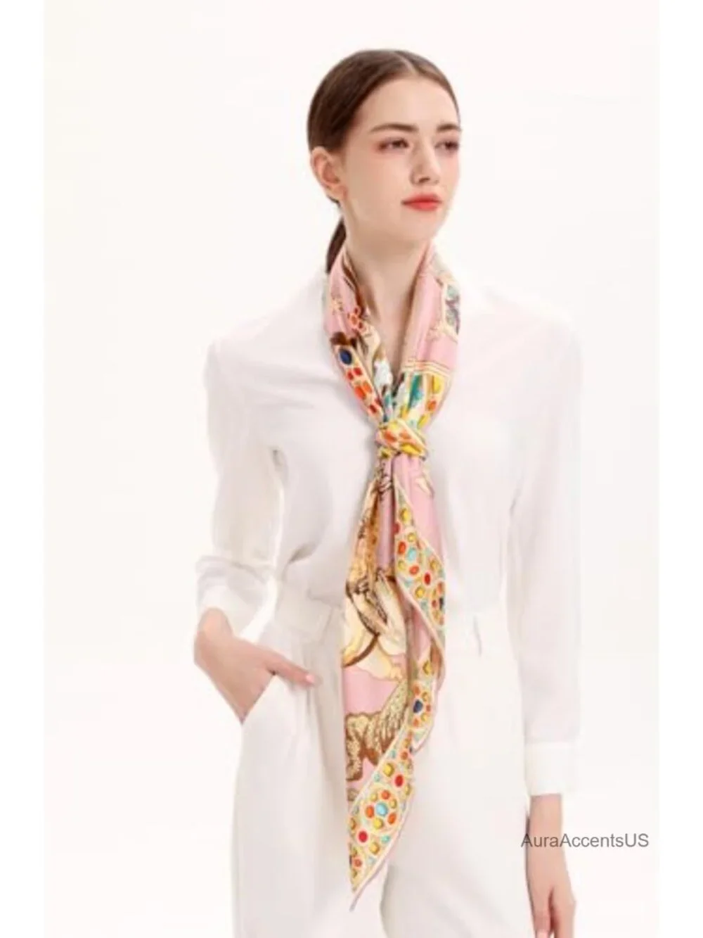 100% Mulberry Silk Scarf 43